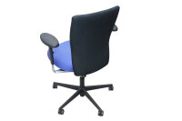 Vitra T-Chair blau-schwarz gebrauchter Bürostuhl mit Armlehnen