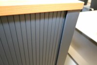 FM Büromöbel Highboard anthrazit - Deckseite wählbar in 2 Farben 