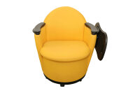 Sessel mit Klapptablar in zwei Farben Gelb