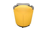 Sessel mit Klapptablar in zwei Farben Gelb