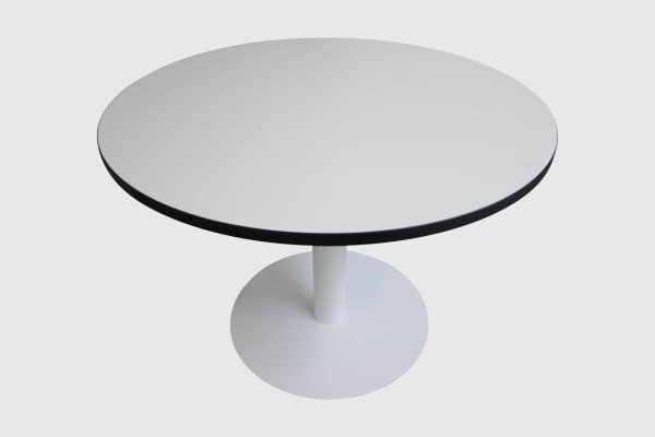 Sedus runder Tisch weiß mit schwarzer Kante Mustermöbel