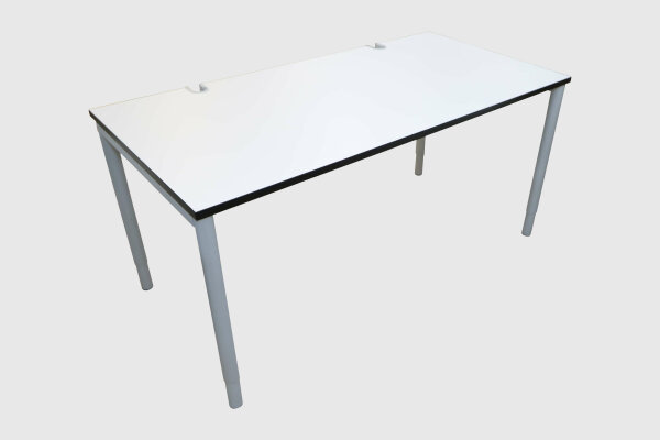 Hali Schreibtisch weiß mit schwarzer Kante 160x80 cm