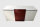 Palmberg Select Sideboard weiß mit roter Glas-Schiebetür