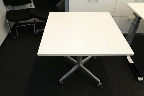 Sedus Steh-Sitz-Tisch weiß hydraulisch höhenverstellbar