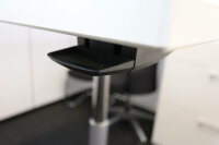 Sedus Steh-Sitz-Tisch weiß hydraulisch höhenverstellbar
