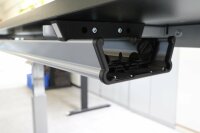 Haworth Schreibtisch schwarz hydraulisch höhenverstellbar