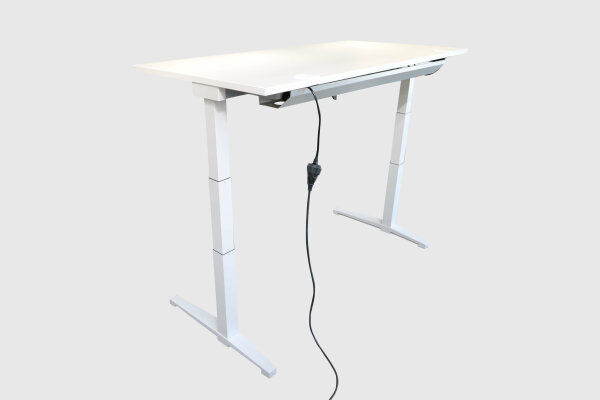 Assmann Canvaro elektrisch höhenverstellbarer Schreibtisch mit eckigem Bein