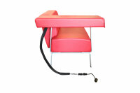 Bene Coffice Linear Sessel Leder rot mit Strom- & Netzwerkanschluss