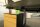 Bene T-Works Schreibtisch schwarz mit Echtholz-Container