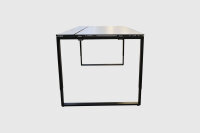 Bene Cube Schreibtisch weiß 180x90 cm - Kufengestell schwarz