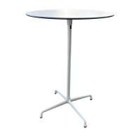 Vitra Eames Bistro Table Stehtisch weiße Platte mit schwarzem Rand