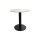 Runder Tisch 70cm weiß schwarzer Sockel Mustermöbel