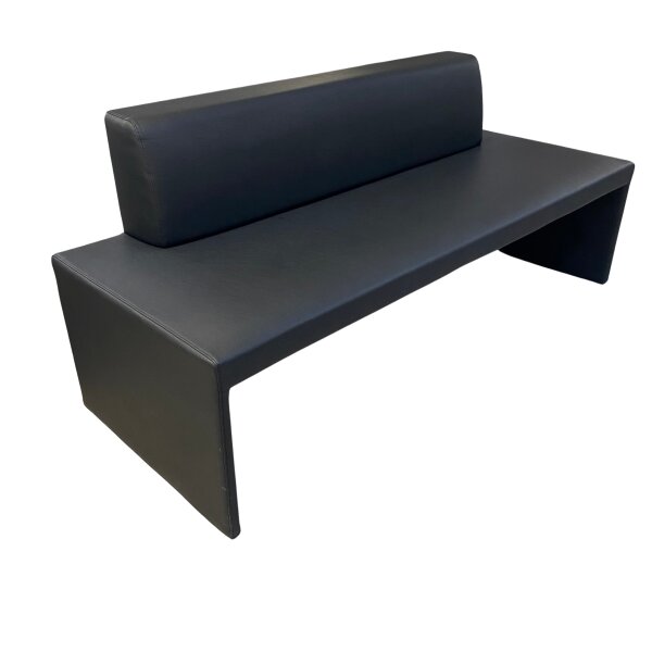 Walter Knoll Together Bench Leder schwarz 177cm breit