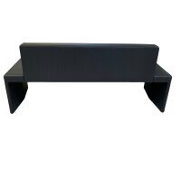 Walter Knoll Together Bench Leder schwarz 177cm breit