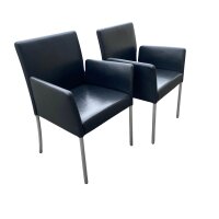 Walter Knoll Jason 1410 Ledersessel Schwarz 2 Stück...