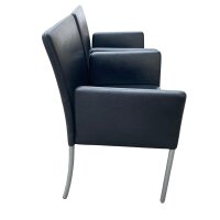 Walter Knoll Jason 1410 Ledersessel Schwarz 2 Stück im Paket